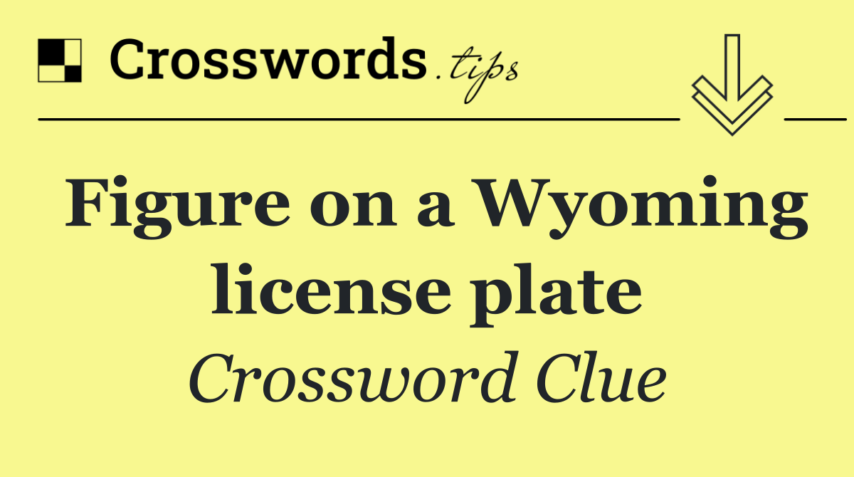 Figure on a Wyoming license plate