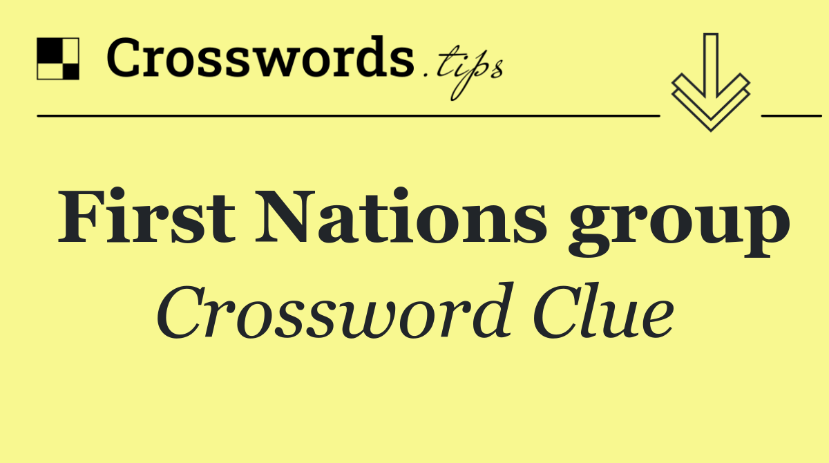 First Nations group