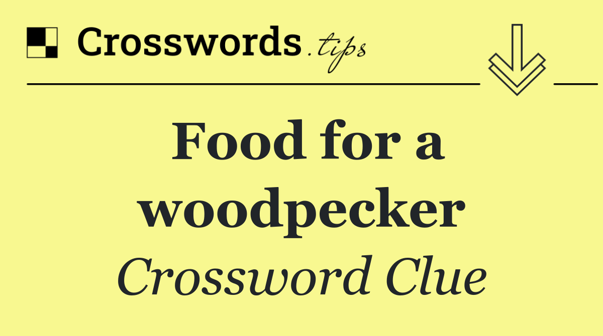 Food for a woodpecker