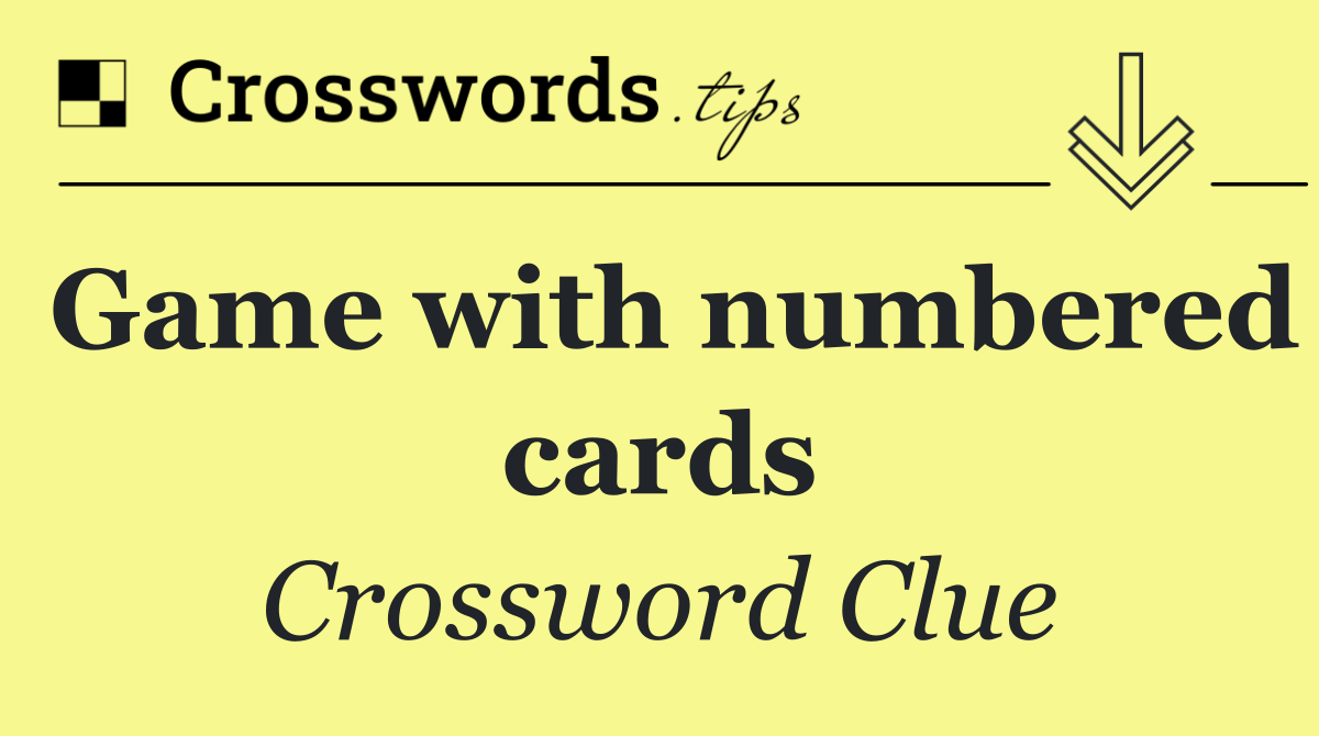 Game with numbered cards