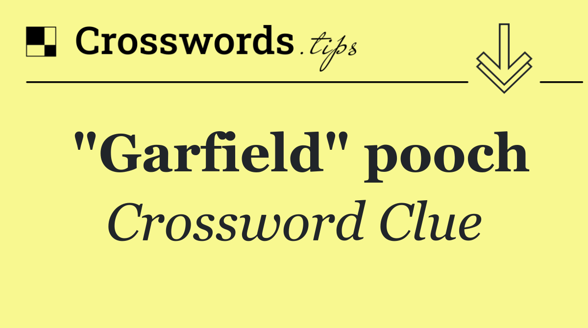 "Garfield" pooch