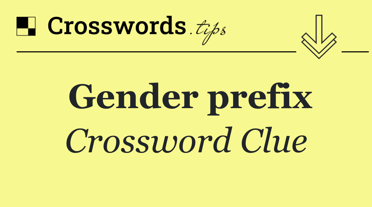 Gender prefix