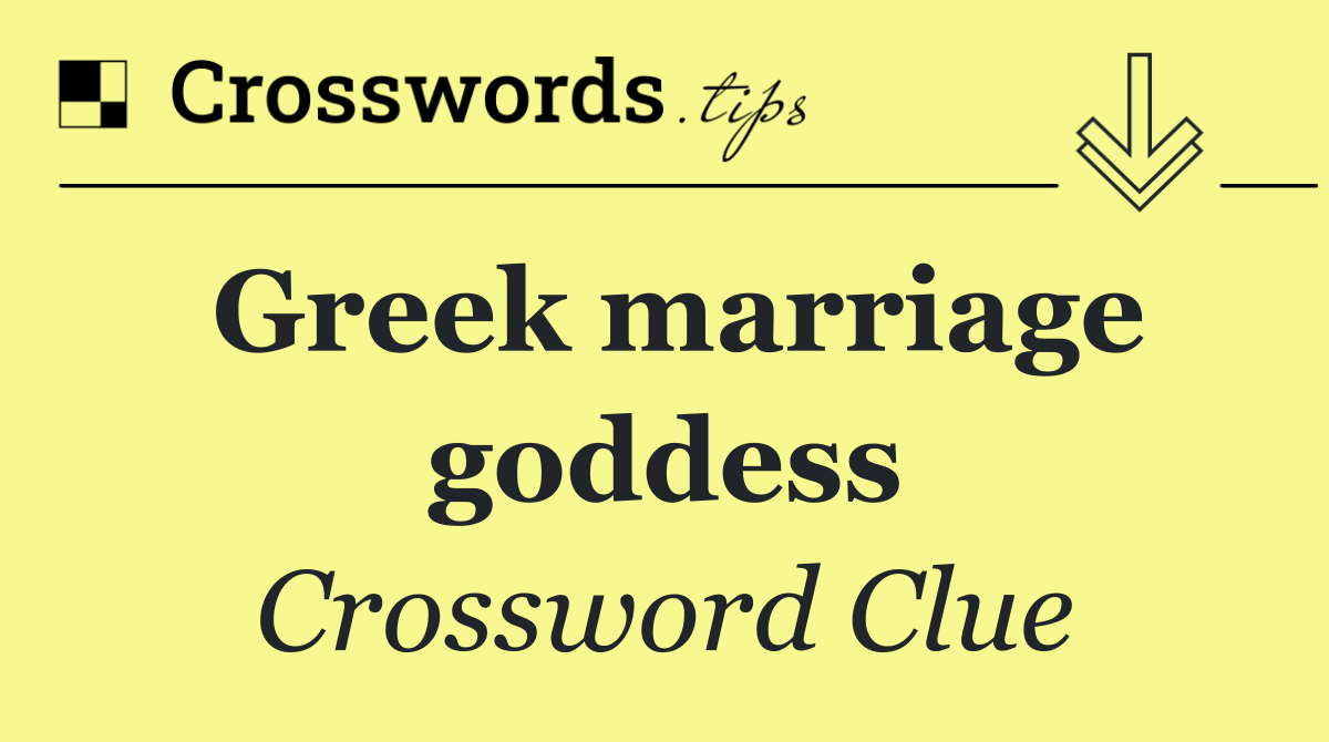 Greek marriage goddess