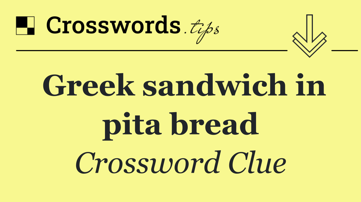 Greek sandwich in pita bread