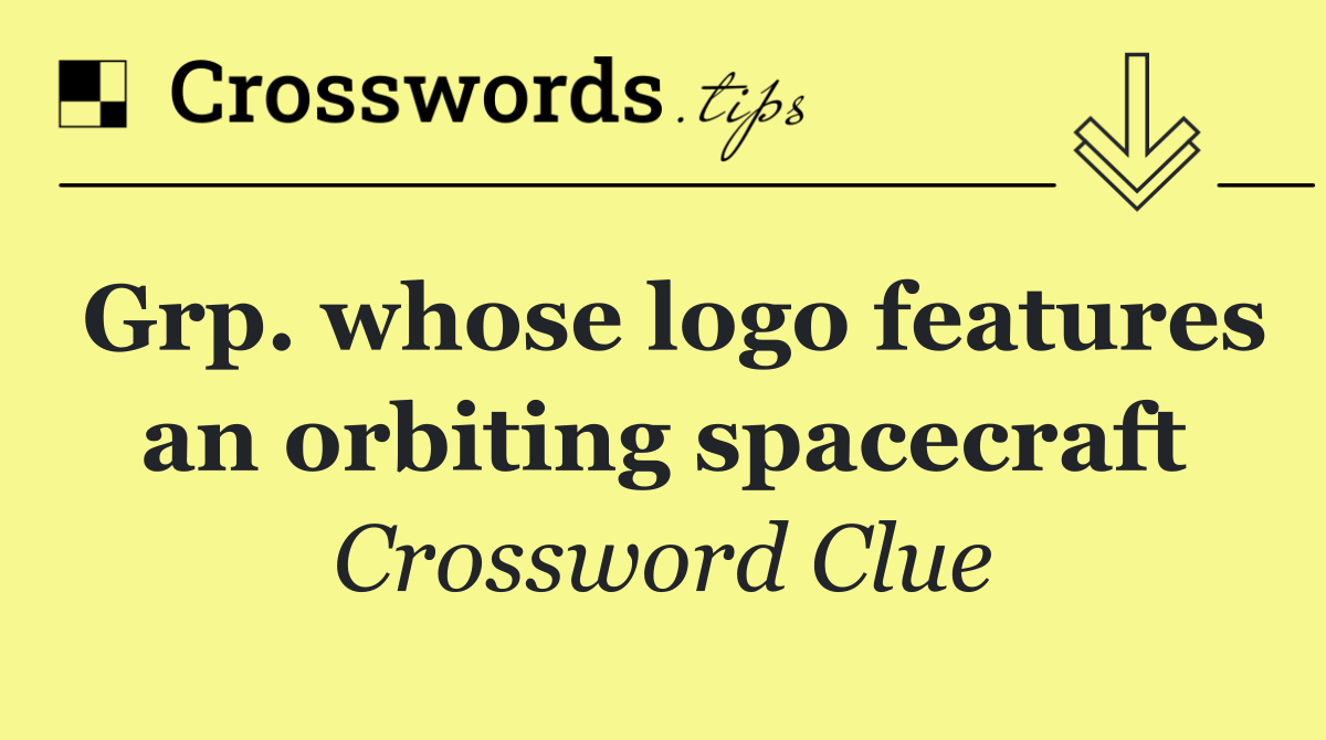 Grp. whose logo features an orbiting spacecraft