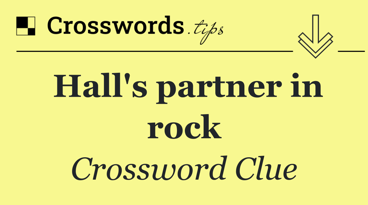 Hall's partner in rock