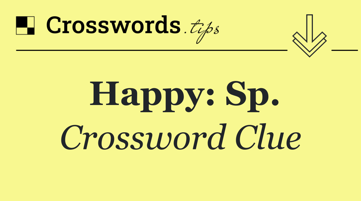 Happy: Sp.