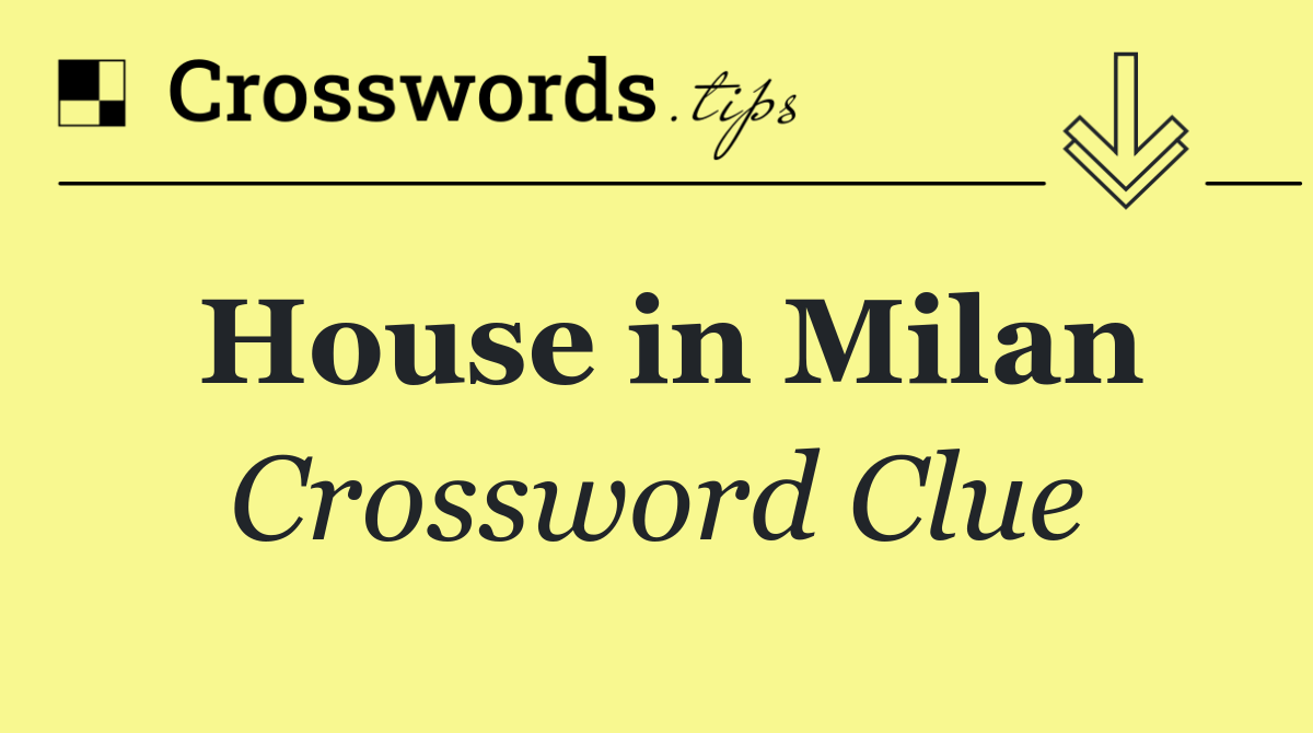 House in Milan