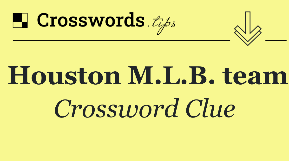 Houston M.L.B. team