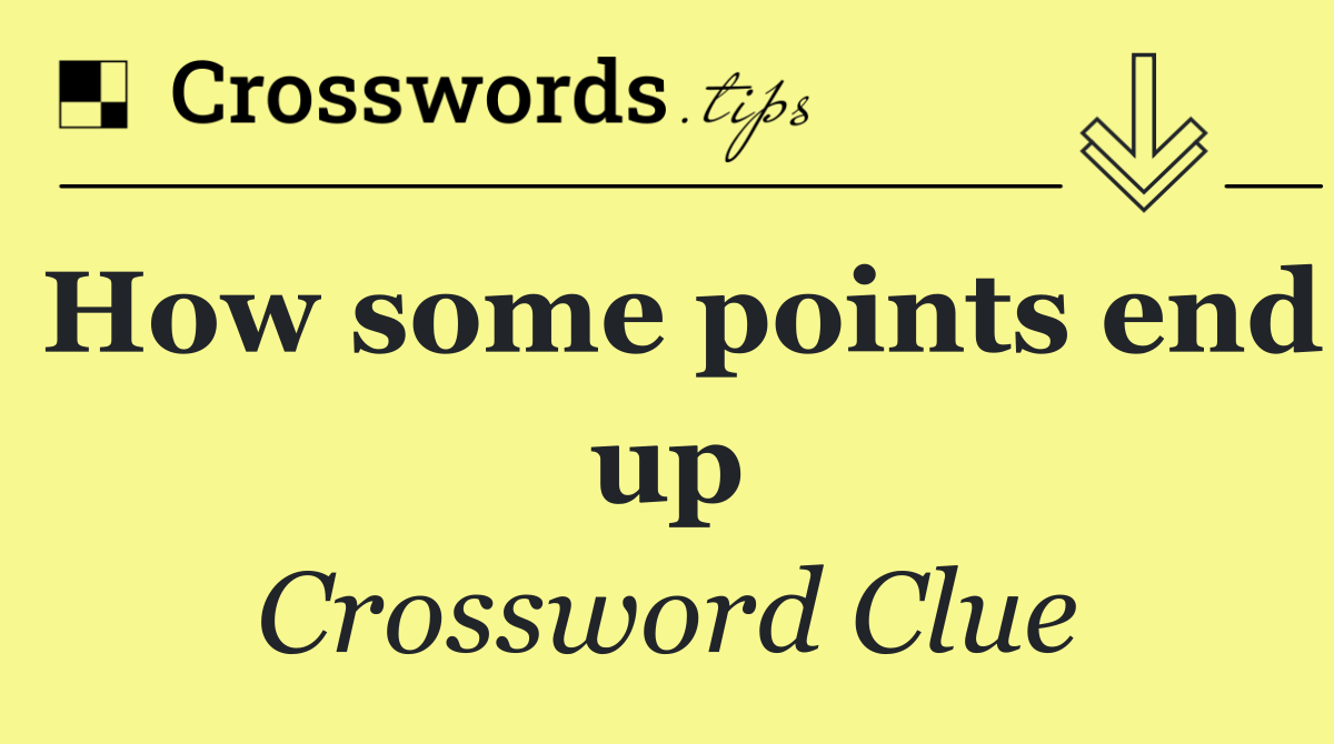 How some points end up