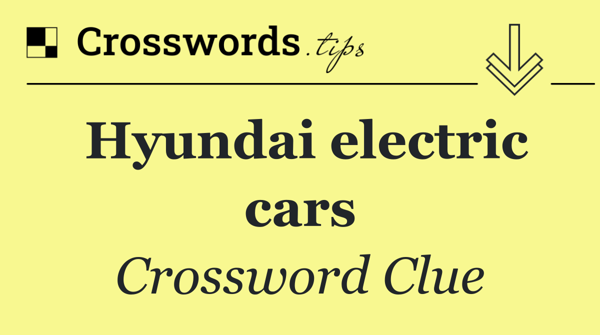 Hyundai electric cars