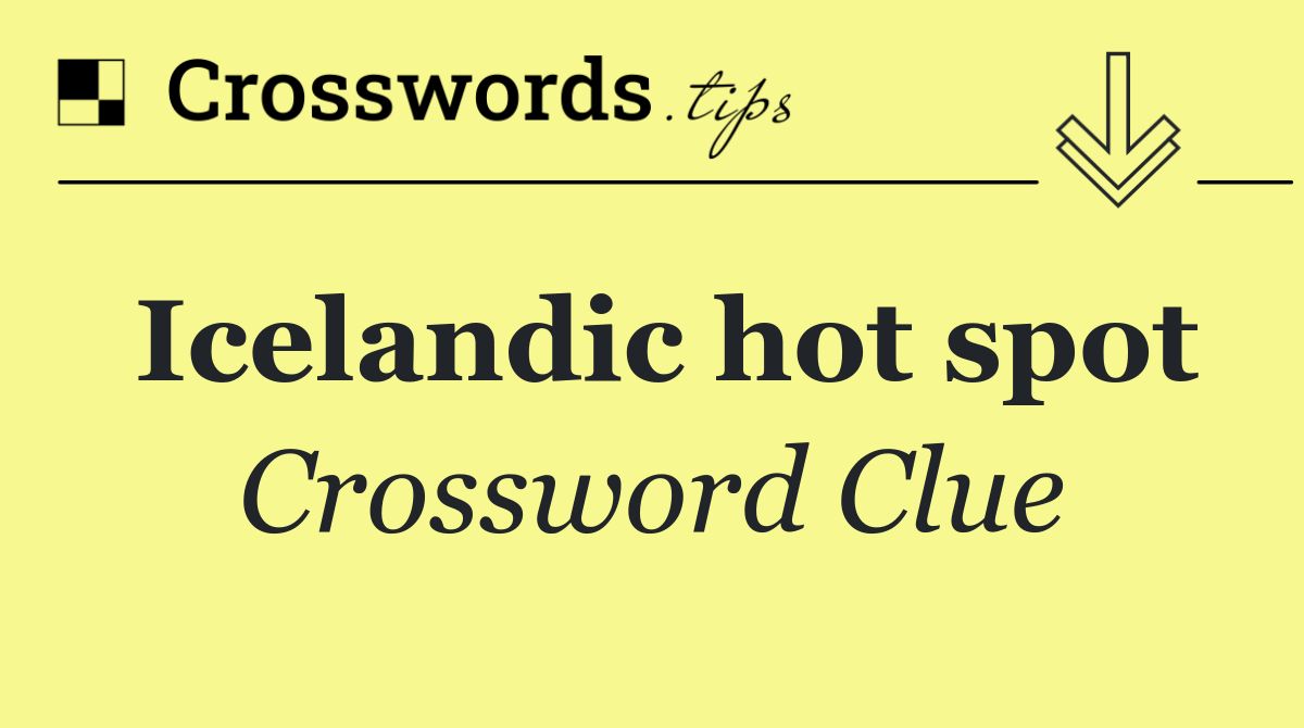 Icelandic hot spot
