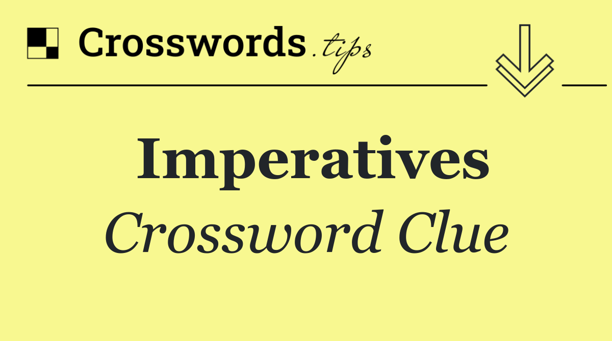 Imperatives