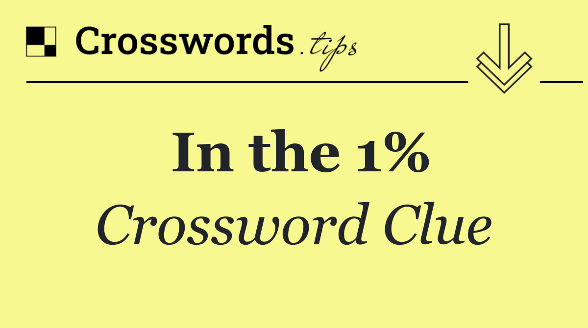 In the 1%