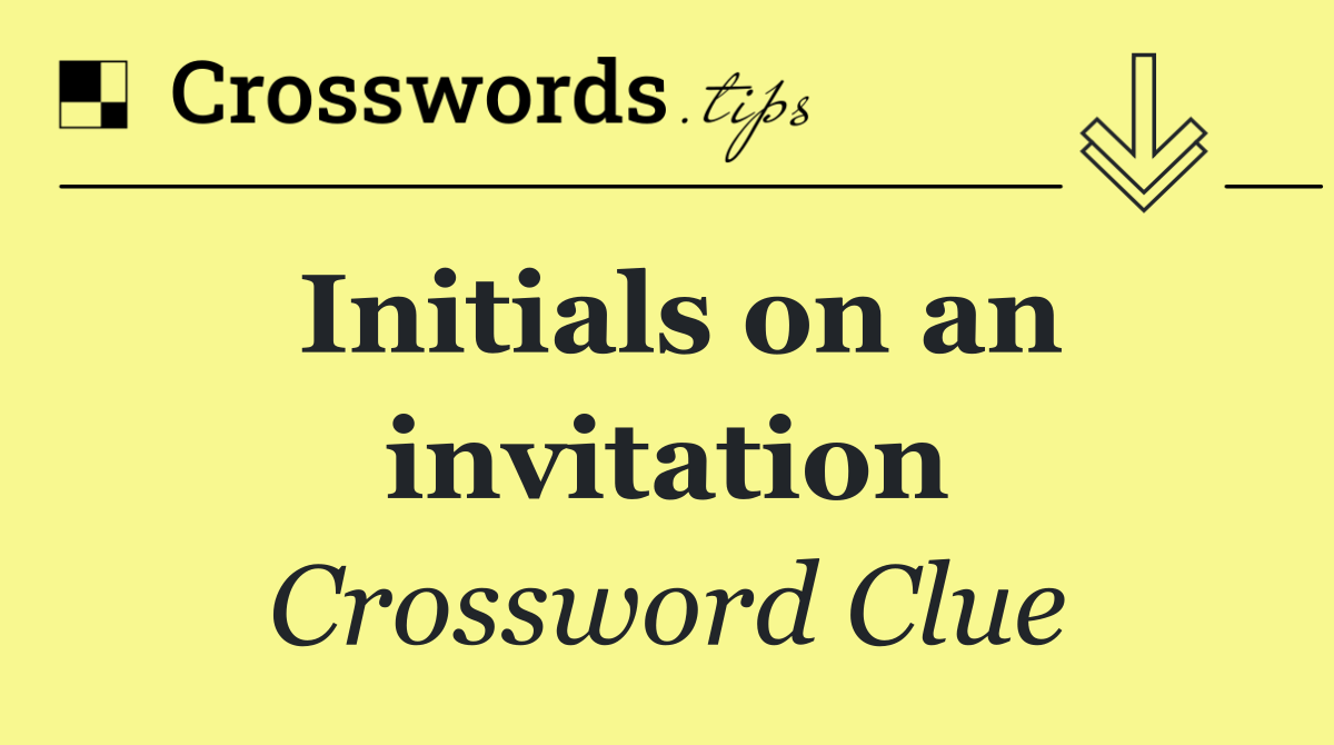 Initials on an invitation