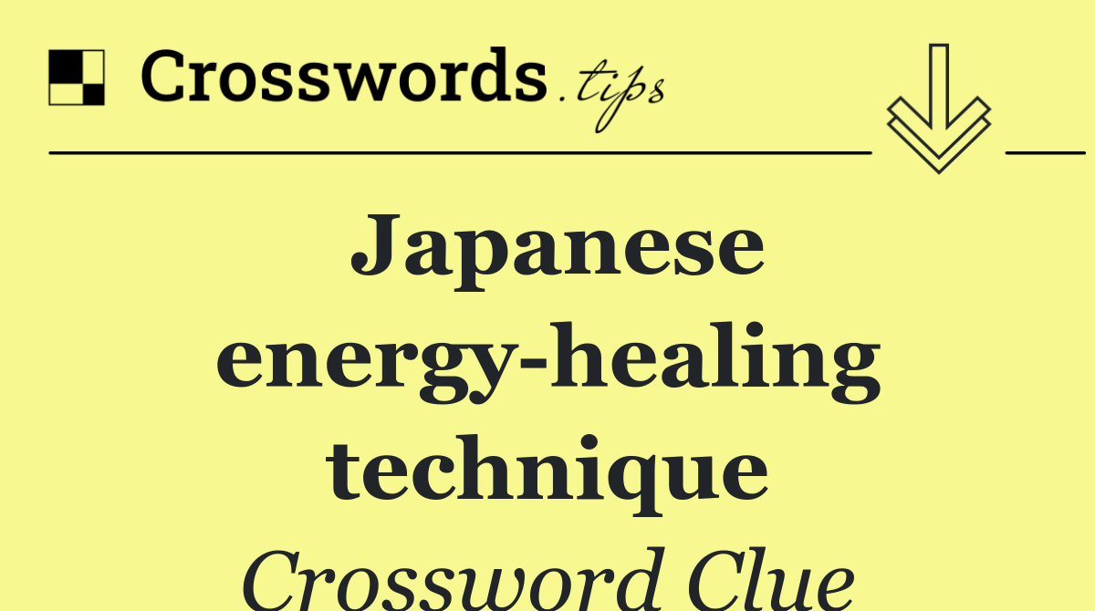 Japanese energy healing technique