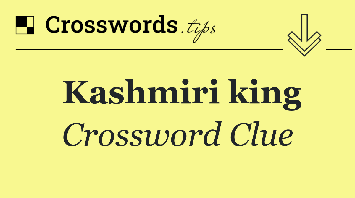 Kashmiri king