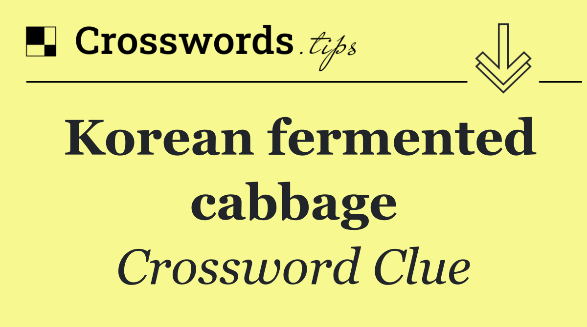 Korean fermented cabbage