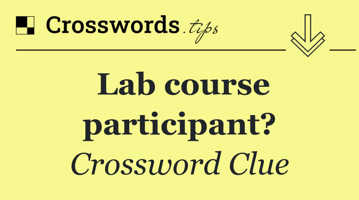 Lab course participant?