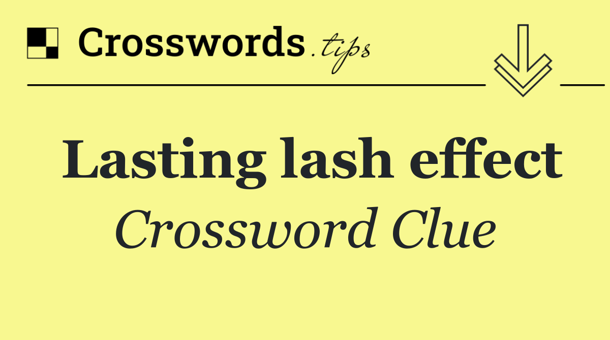 Lasting lash effect