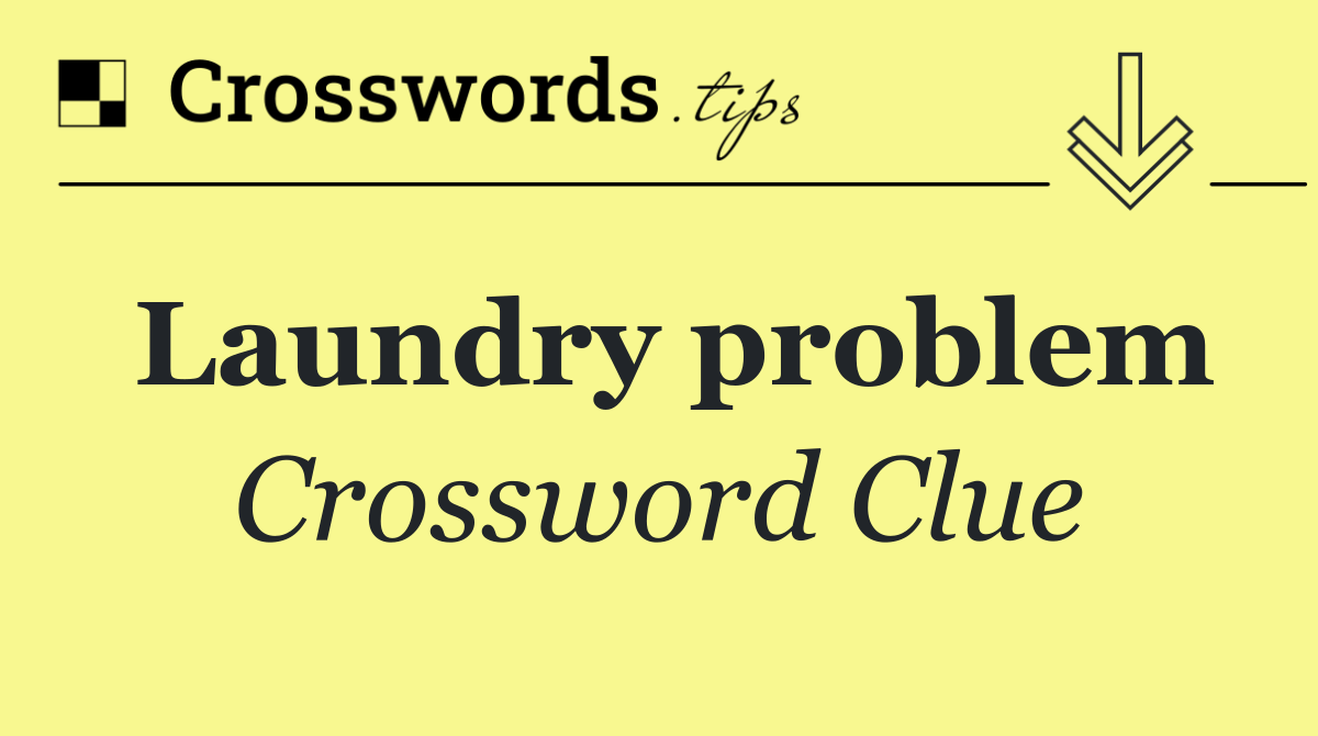 Laundry problem