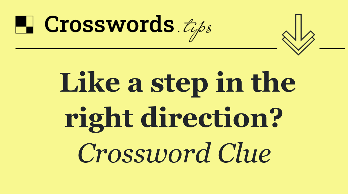 Like a step in the right direction?