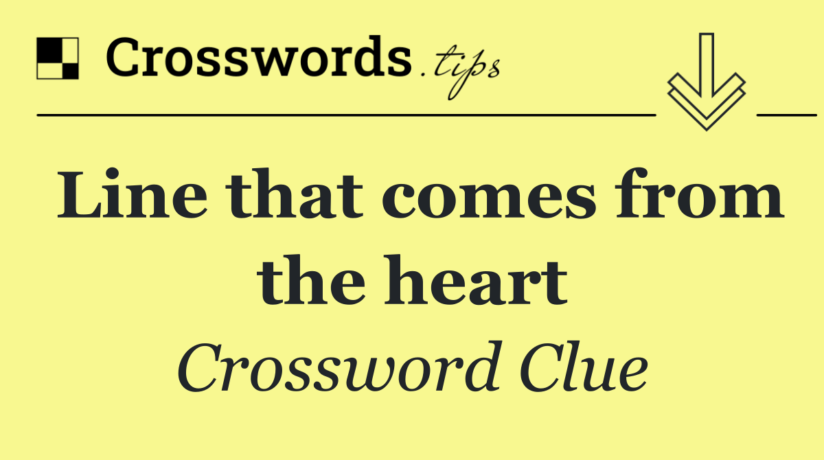 Line that comes from the heart