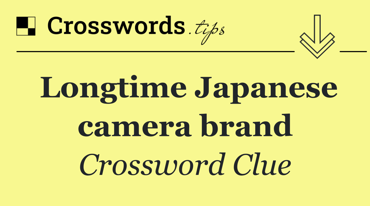 Longtime Japanese camera brand