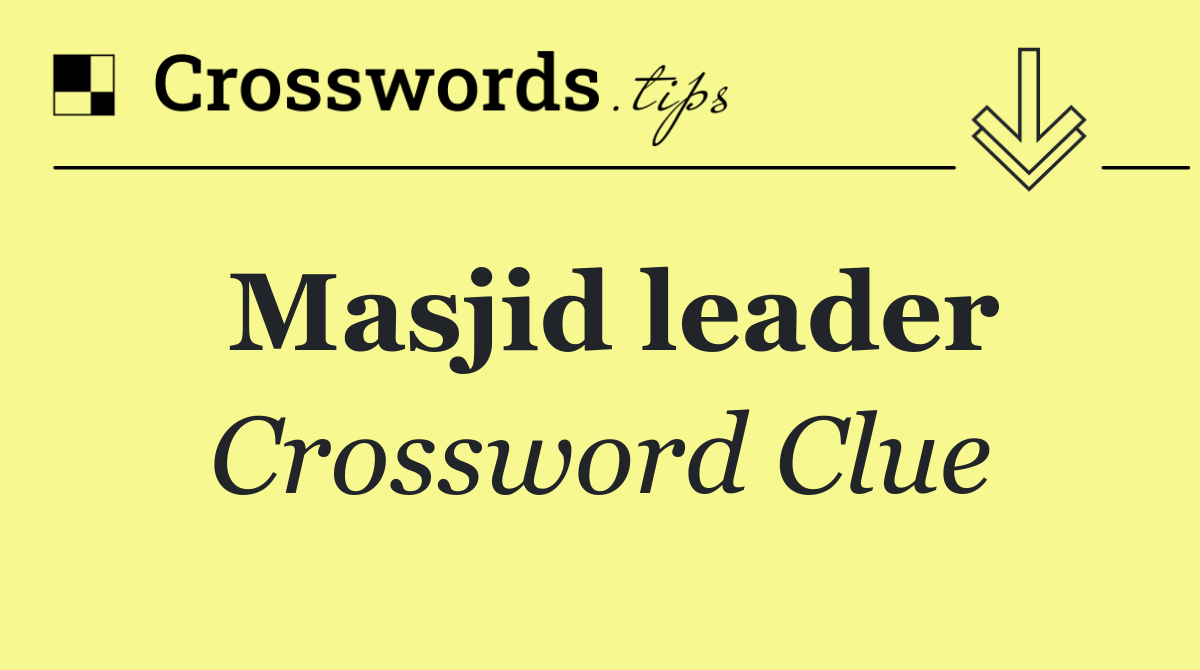 Masjid leader