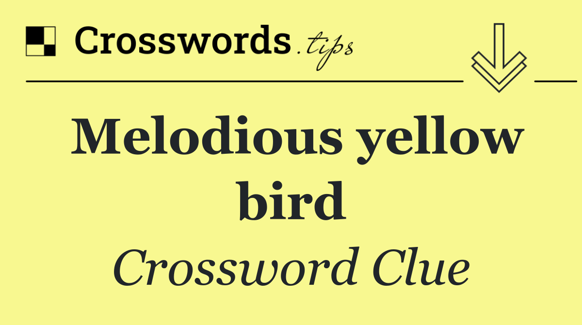 Melodious yellow bird