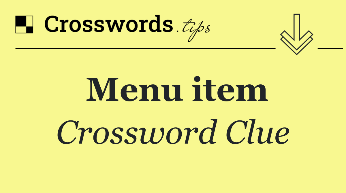 Menu item