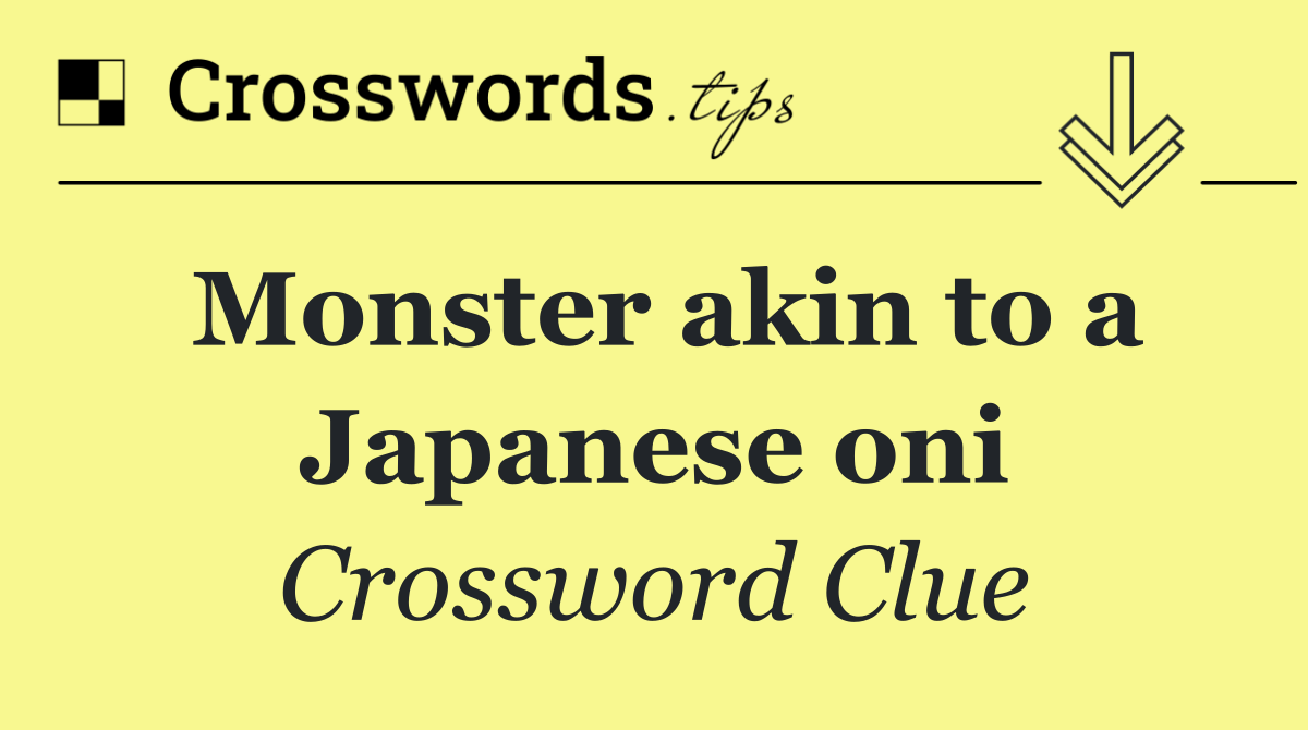 Monster akin to a Japanese oni