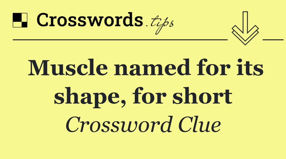 Muscle named for its shape, for short