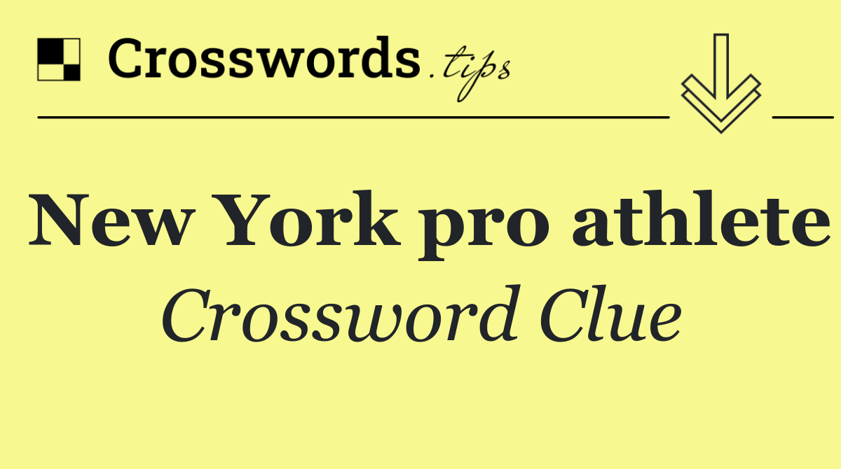 New York pro athlete