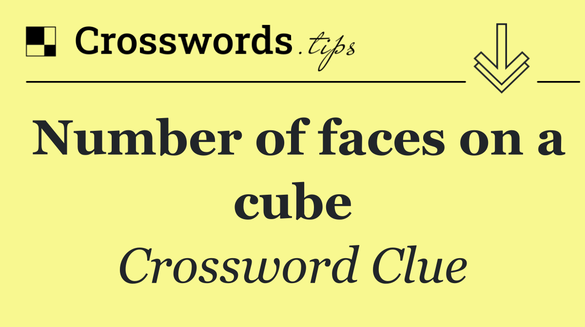 Number of faces on a cube