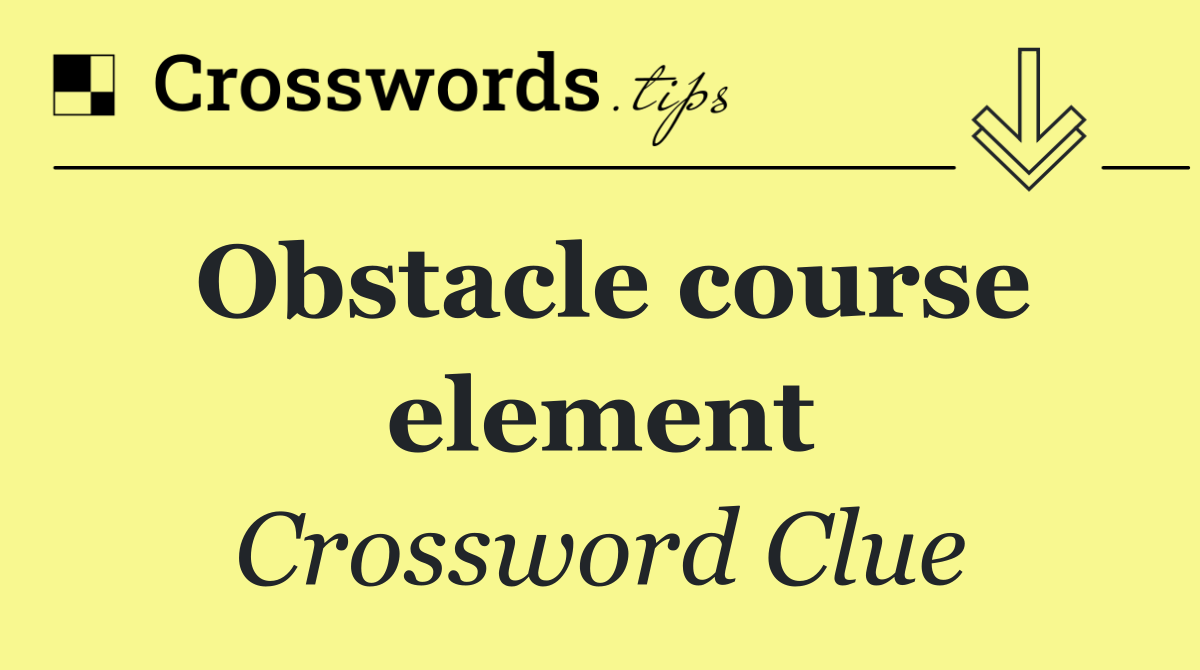 Obstacle course element