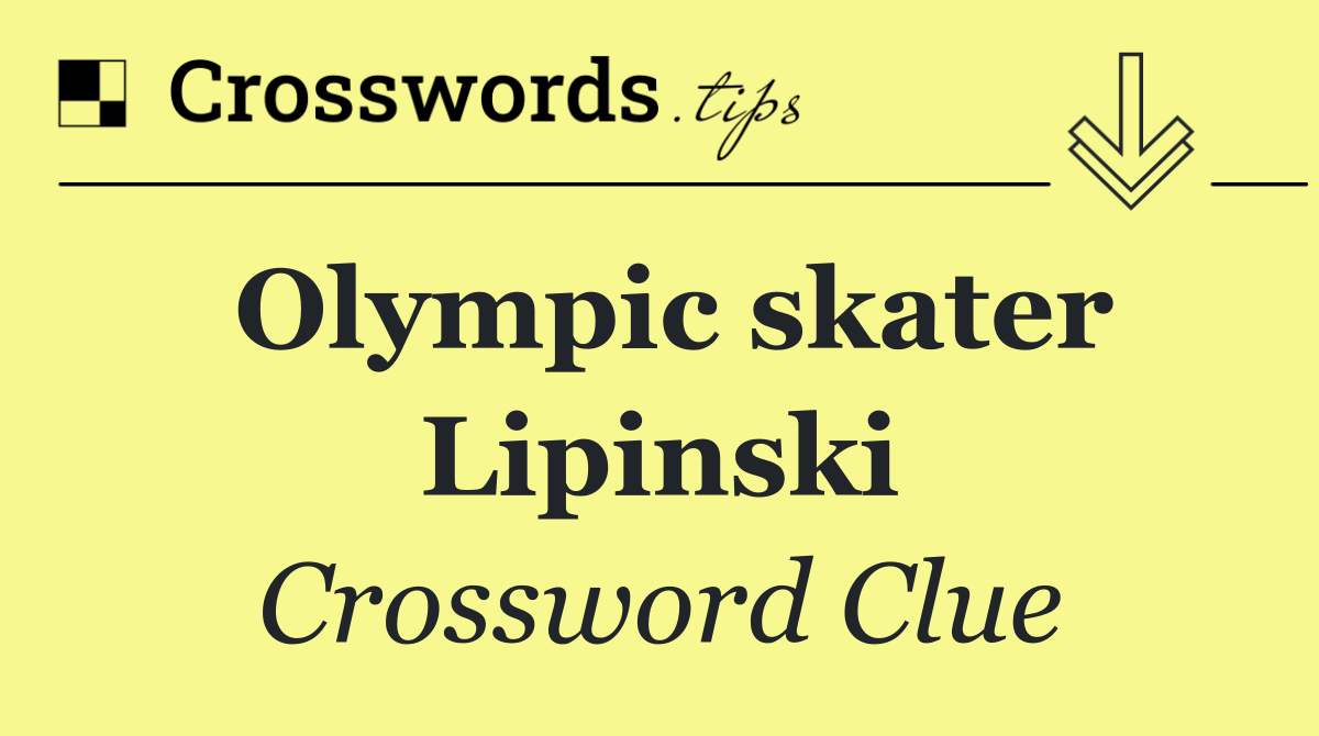 Olympic skater Lipinski