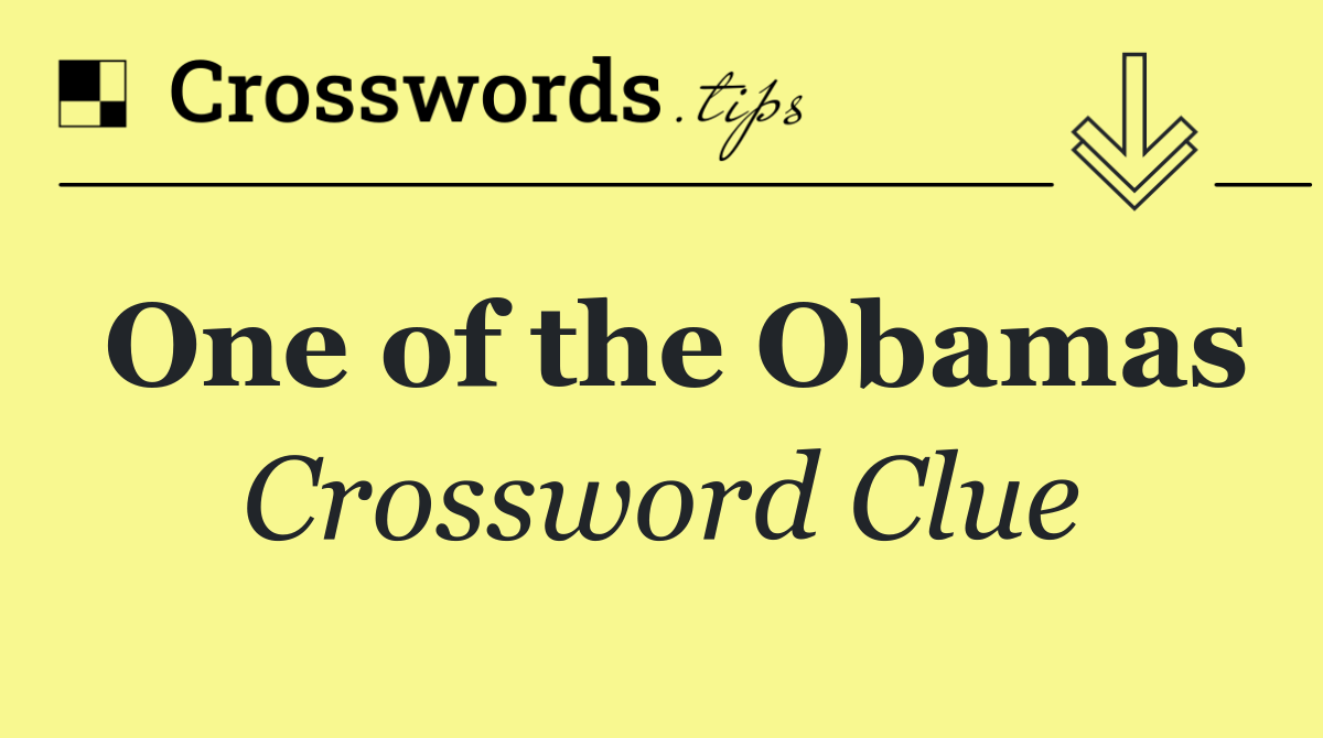 One of the Obamas