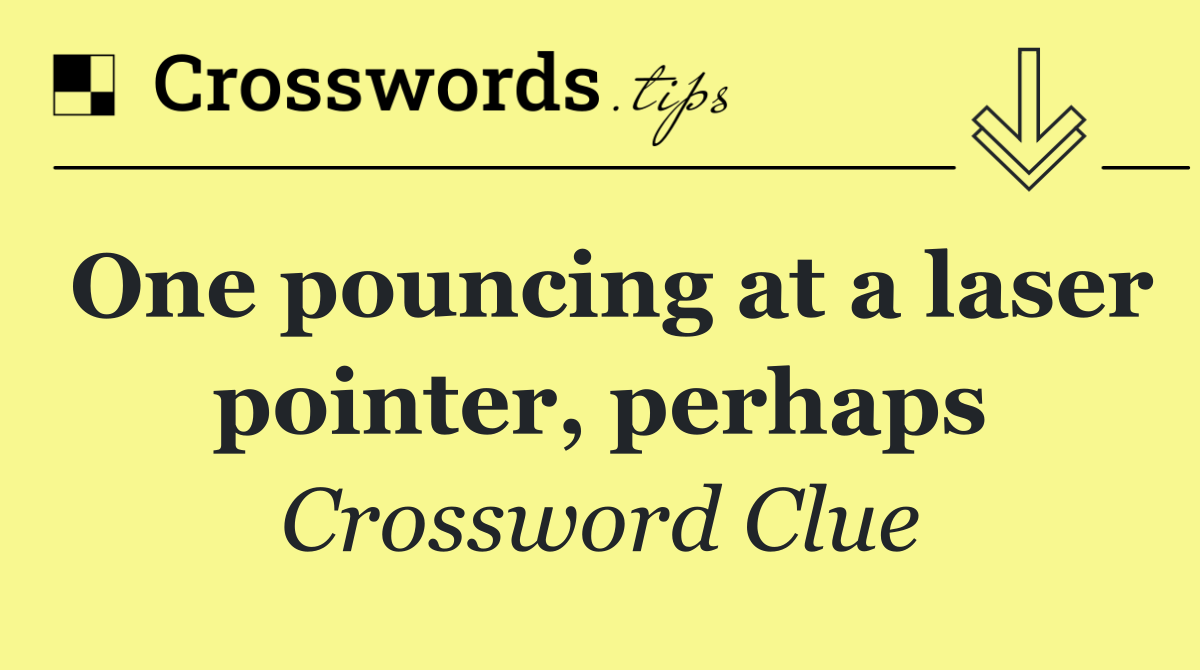 One pouncing at a laser pointer, perhaps