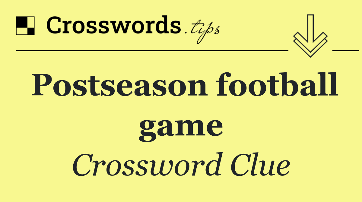 Postseason football game