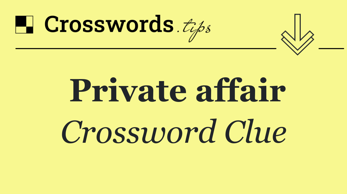 Private affair