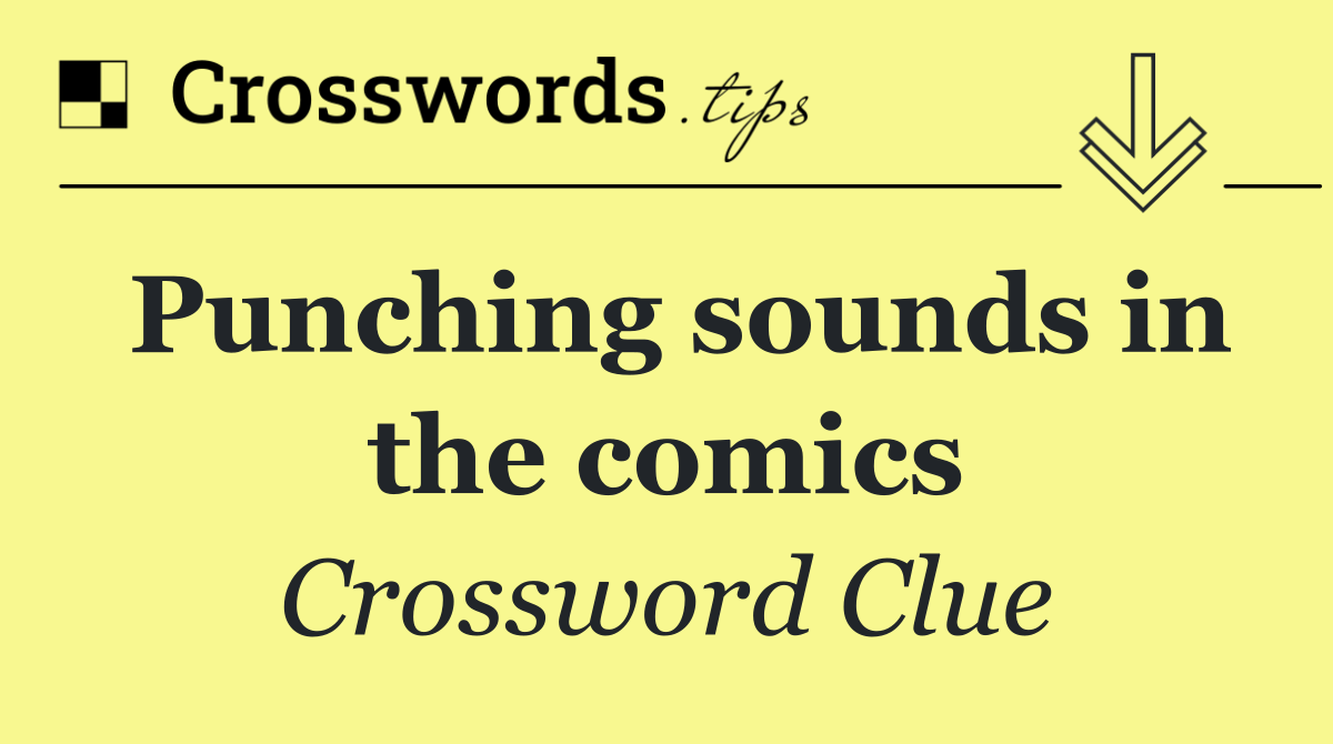 Punching sounds in the comics