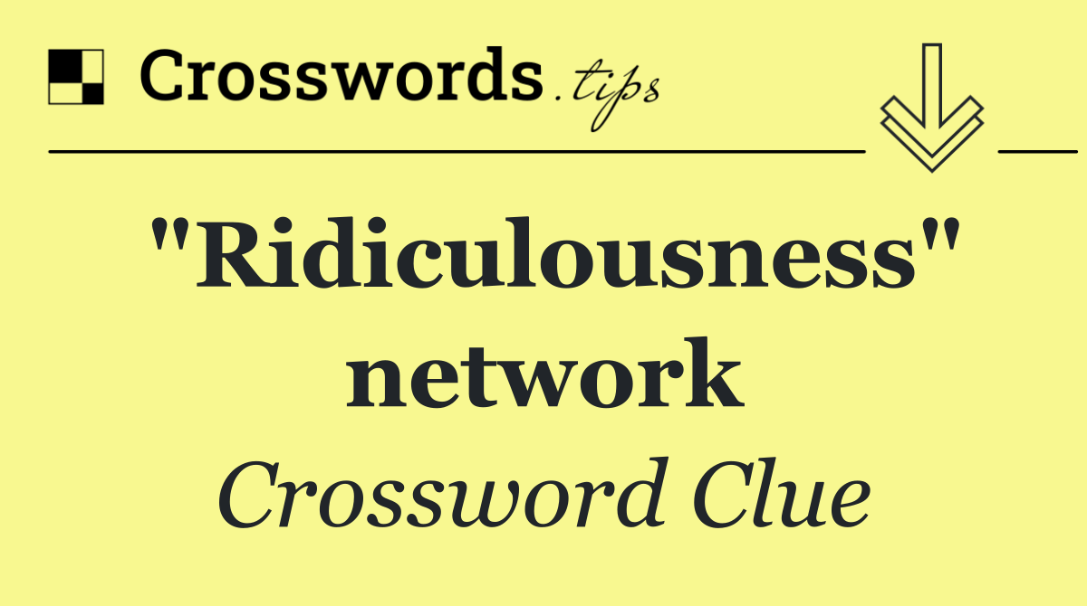 "Ridiculousness" network