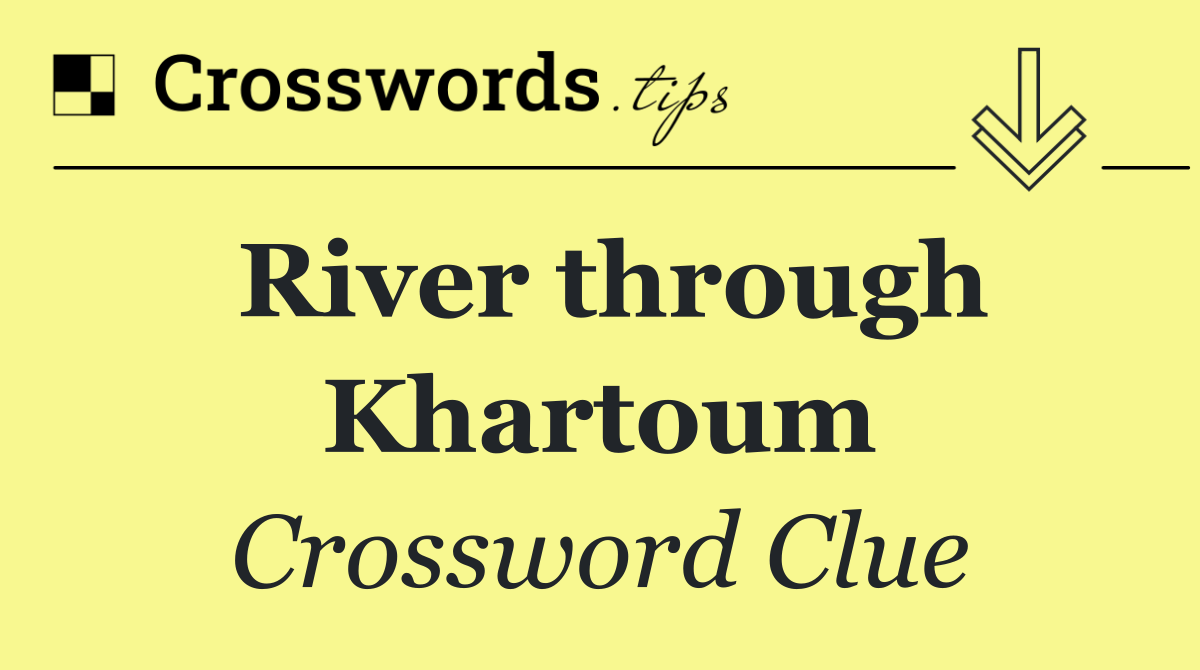 River through Khartoum