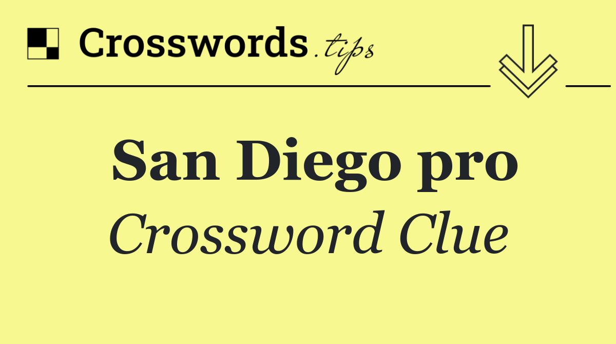 San Diego pro