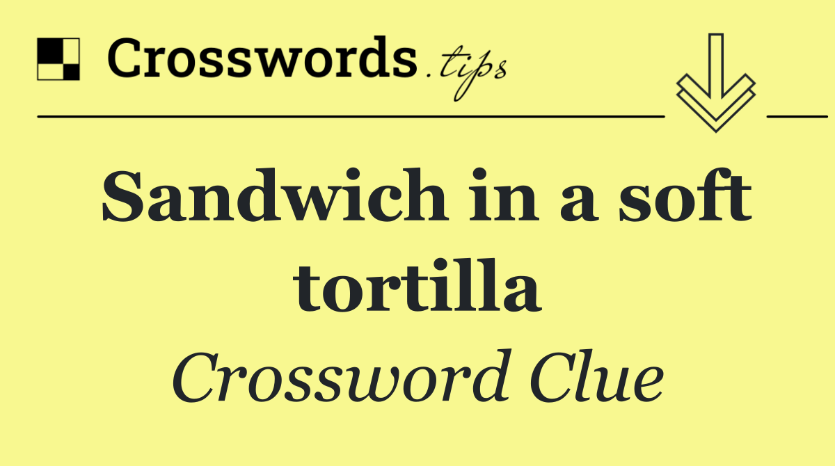 Sandwich in a soft tortilla