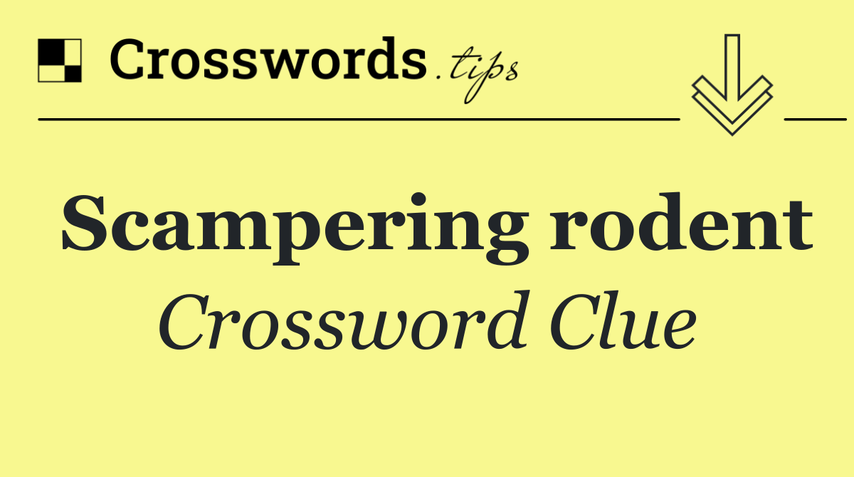 Scampering rodent