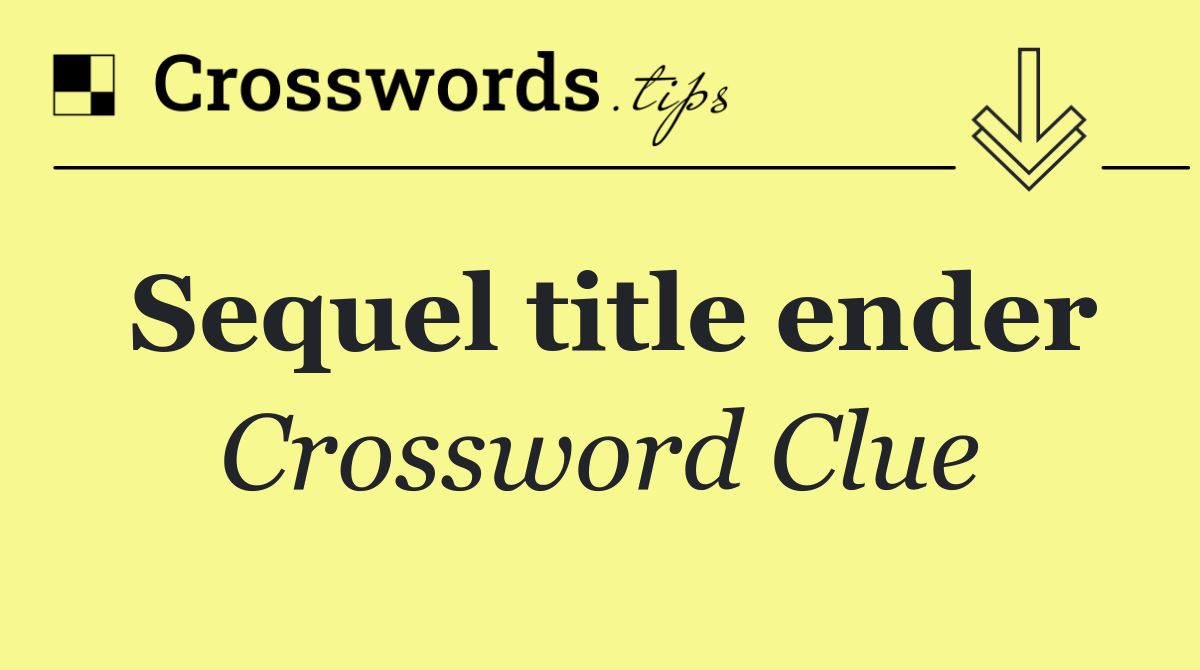 Sequel title ender