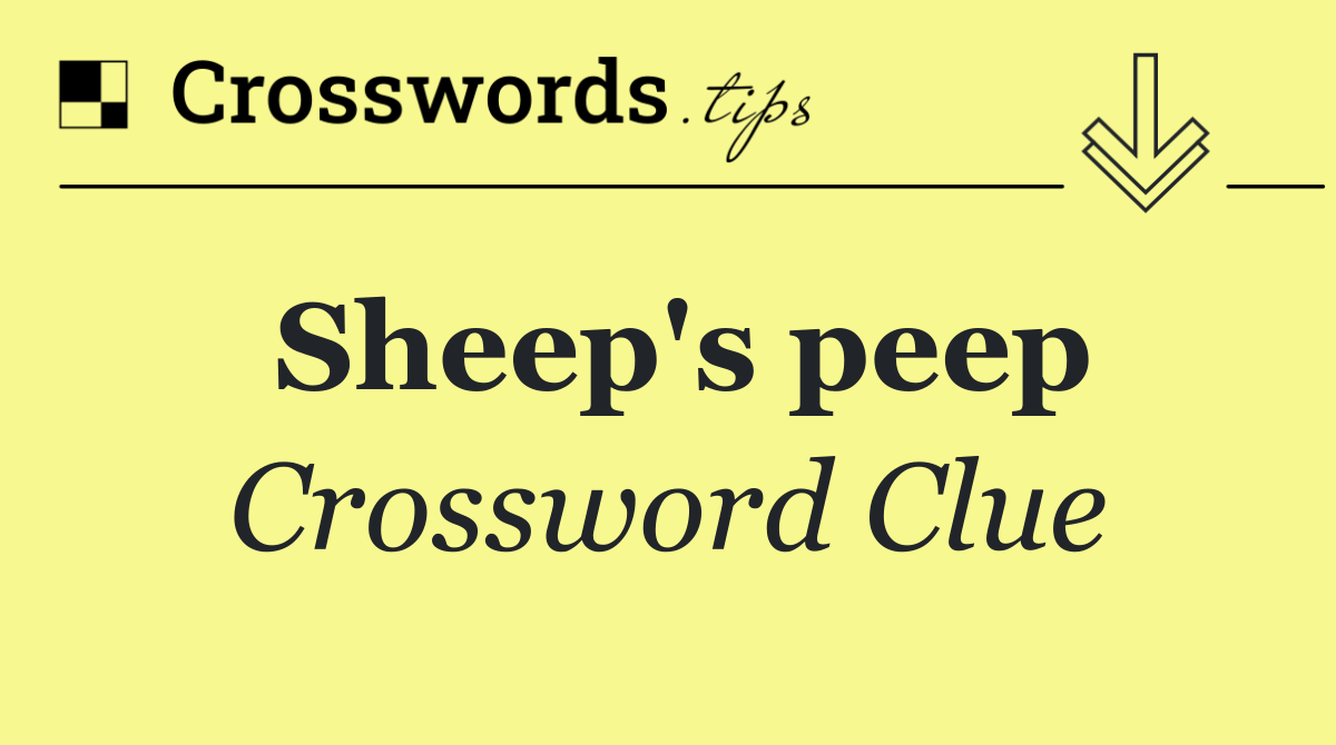 Sheep's peep