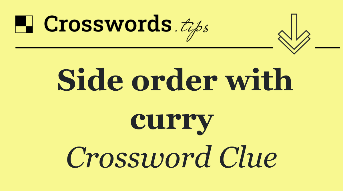Side order with curry